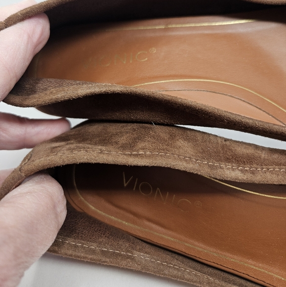 Vionic Callisto Womens Ballet Flats Brown Suede Slip On Casual Comfort - Picture 10 of 11